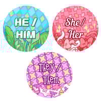 Image 1 of Pronoun Pin-Back Buttons